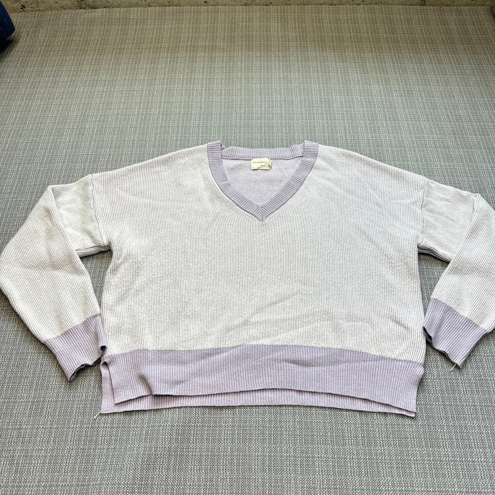 Dreamers‎ by Debut Oversize Sweater Small Lavender Ribbed Balletcore Lounge